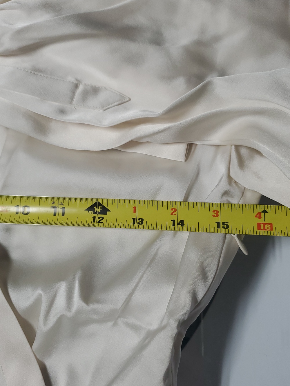 NWT Avra Agata Satin Faux Wrap Mini Dress Size XS Off White Feminine Wedding - Picture 13 of 16